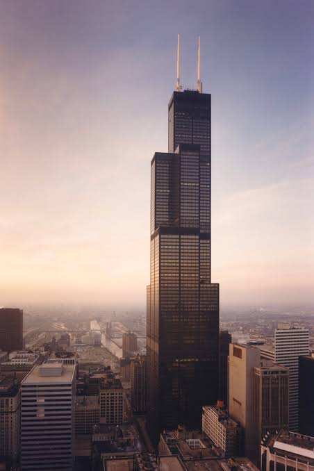 The Willis Tower rising above the Chicago skyline